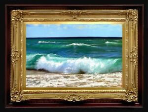 ORIGINAL Oil Painting Handmade Arseni ~ SEA 18" X 12" NO FRAME Artist Art UK