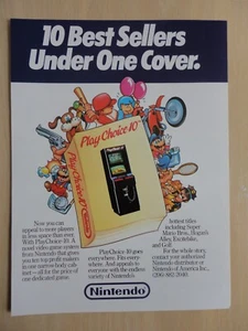 PlayChoice Video Arcade Machine Flyer Original Magazine Pull Out Ad Vers 7 - Picture 1 of 2