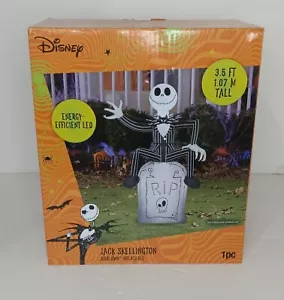 Disney 3.5 ft Nightmare Before Christmas Jack Skellington / Tombstone Halloween - Picture 1 of 2