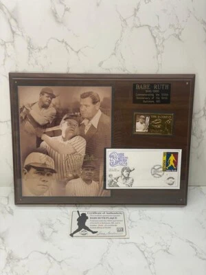 Babe Ruth 100th Anniversary Birth Plaque 1895-1995 SSCA Limited Edition 1995 - Image 1 of 4