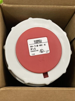 Bryant Hubbell Bry430c7w Pin And Sleeve Connector Red Hp New - Image 1 of 4