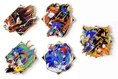 Sonic the Hedgehog Speed Stamp Blind Bag Series Enamel Pins Full Set of 5 - Image 1 of 4