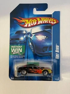 HOT BIRD BLACK WITH ORANGE FLAMES & CHROME WHEELS HOT WHEELS 2006 # 198/223  - Picture 1 of 2