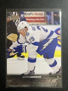 15-16 UD Series 1 Young Guns Slater Koekkoek Lightning Rookie Card 224 RC