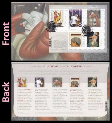 Canada 3092 Great Canadian ILLUSTRATORS souvenir sheet FDC 2018 - Image 1 of 3