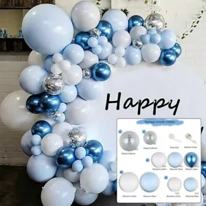 Balloon Garland Arch Kit Set Birthday Wedding Baby Shower Balloons Blue - Picture 1 of 8