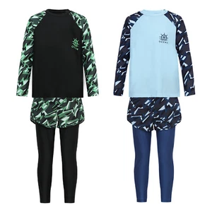 Kids Boys Activewear Comfortable Outfits Exercise Sweatsuit Youth Sportwear Gym - Picture 1 of 21