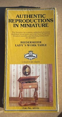 Dollhouse Miniature Lady’s Work Table 40104 Kit 1:12 Mini Mundus Biedermeier NOS - Image 1 of 3