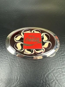 Raro e inusual Disfruta de Coca Cola Cinturón Hebilla Caramelo Manzana Rojo Remolino Diseño DE COLECCIÓN  - Imagen 1 de 7
