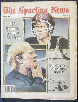 1979 NFL Preview Terry Bradshaw Pittsburgh Steelers The Sporting News Newspaper - Image 1 of 2
