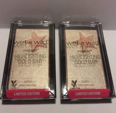 Lot of 2 Wet N Wild Megaglo Highlighting Gold Bar Holly Gold-head #34855 NEW  - Image 1 of 3