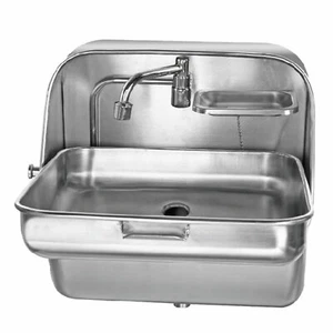 NEW Folding Sink RV Caravan Boat Hand Wash Basin w/ Faucet 304 Stainless Steel - Picture 1 of 11