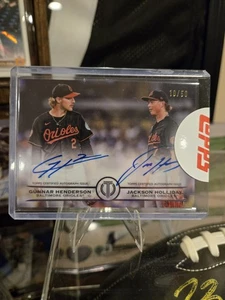 2025 Topps Tribute Gunnar Henderson Jackson Holliday TRUE TO THE GAME AUTO /50 - Picture 1 of 3