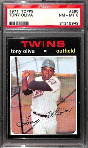 1971 TOPPS #290 TONY OLIVA PSA 8 NM-MT 31315949 - Picture 1 of 2