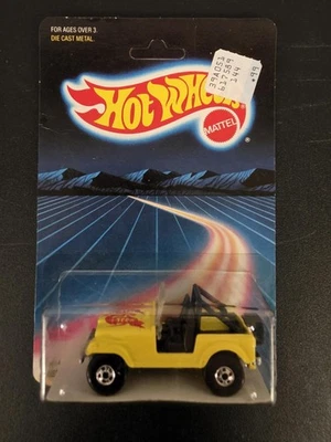 🔥 Vintage Hot Wheels Jeep CJ-7 #3954 – 1987 Yellow – MOC – Unpunched Hang Tab - Image 1 of 4