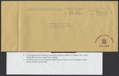 1967 DND OHMS /Centennial Meter On Oversize Cover Canadian Armed Forces Tattoo - Image 1 of 2