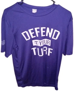 NCAA Tarleton State Texans "Defend Your Turf" Purple Men's S Shirt By Sport-Tek - Picture 1 of 2