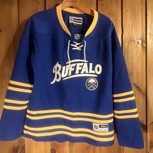 Pull de hockey vierge grand maillot femme Buffalo Sabres Reebok 40e anniversaire - Photo 1/9
