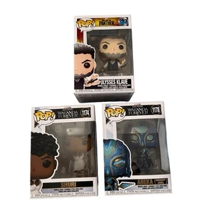 Funko Pop Marvel Black Panther 3er Set Wackelkopf Shuri Ulysses & Aneka Spielzeug - Bild 1 von 9