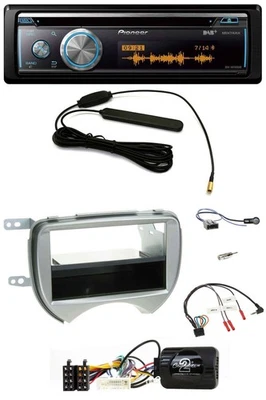 Pioneer CD USB Bluetooth DAB Lenkrad Autoradio für Nissan Micra 2010-2013 silber - Bild 1 von 4