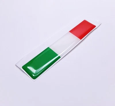 ITALIA ITALIA BANDERA ITALIANA 3D EPOXI COCHE EMBLEMA FLEXIBLE DURADERO IMPERMEABLE Foto 1 de 4