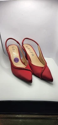 Unisa Red Slingback Pointed Toe Heels Size 6m - Image 1 of 4