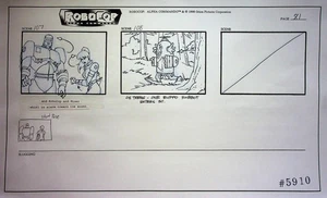 RoboCop Alpha Commando Production 1998 Hand Drawn Storyboard Orion Pictures - Bild 1 von 2