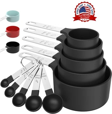 Juego de tazas y cuchillos medidoras apilables, medidoras encajables con mango Foto 1 de 4