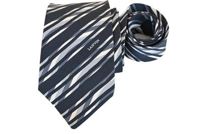 LANVIN CORBATA HOMBRE GRIS/RAYAS ANCHO: 3.25" LARGO: 55" Foto 1 de 4