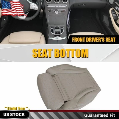 Driver Side Bottom Lower Leather Seat For 2015-2021 Mercedes Benz C250 C300 C400 - Image 1 of 4