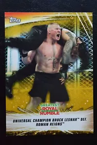2019 Topps WWE SummerSlam Gold Parallel Brock Lesnar /10 - Foto 1 di 2