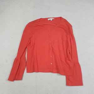 Veronika Maine Womens Cardigan Jacket Size M Medium Red Long Sleeve Stretch - Picture 1 of 10