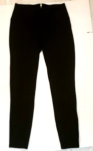 bebe Women's Black Leggings Sz SP Back Zipper Sexy - Picture 1 of 6