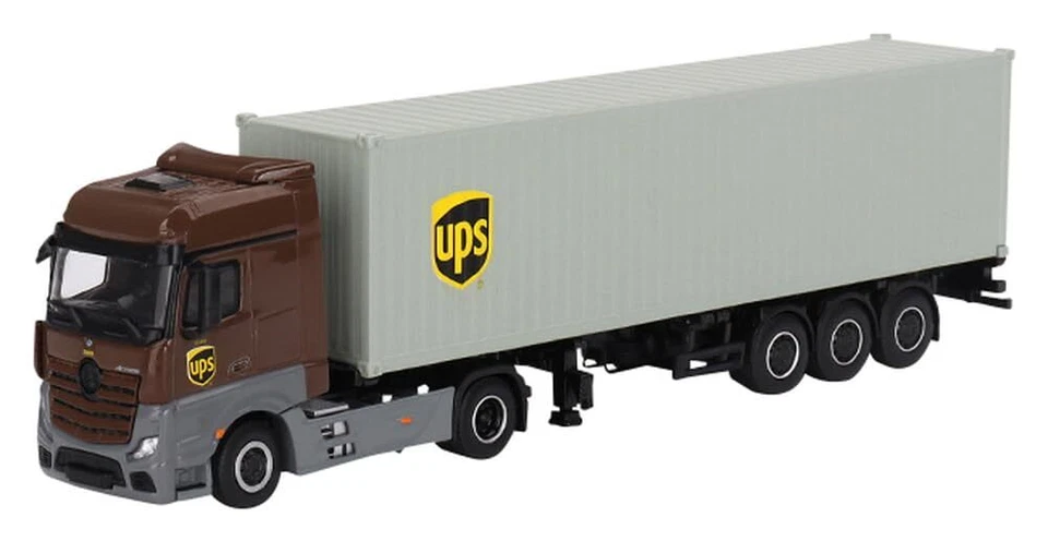 Mini Gt 1/64 Mercedes-Benz 12.2m Container Ups Europa LHD MGT00705-L