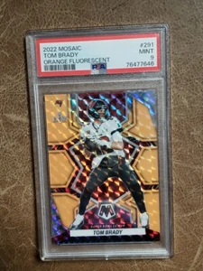 76477646 COMO NUEVO PSA 9 2022 Mosaico Panini 291 Tom Brady naranja fluorescente 20/25 - Imagen 1 de 2