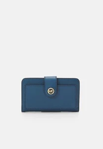 Michael Kors Charm Medium Tab Pocket Bifold Leather Wallet (Dark Chambray) - Picture 1 of 4