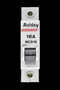 ASHLEY 16 AMP TYPE 1 M6 MCB CIRCUIT BREAKER SUPASAFE MCB16 12894 - Picture 1 of 6