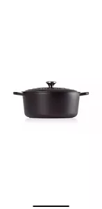 Horno holandés redondo Le Creuset de hierro fundido esmaltado Signature, 9 cuartos, negro mate - Imagen 1 de 2