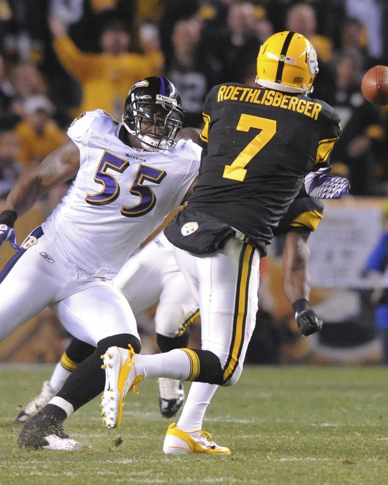FOTO DE TERRELL SUGGS & BEN ROETHLISBERGER 8X10 BALTIMORE RAVENS FOTO NFL Foto 1 de 1
