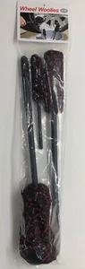 Wheel Woolies Red & Black Wool w/ Black Handle 3 piece Kit 8" Sm 18" Med 18" Lrg - Picture 1 of 1