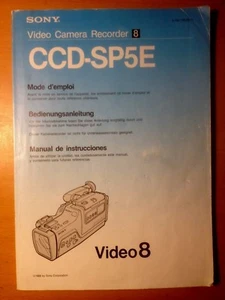 Mode d'emploi caméra video SONY CCD-SP5E - Photo 1/2