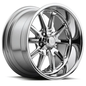 18x7 +1 F, 18x8 +1 R, US Mag U110 Rambler 5x4.5 Chrome Plated Wheels (Set of 4) - Picture 1 of 3