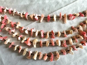 Vintage 4 Strang Muschel Abalone ROSA Halskette - Bild 1 von 5