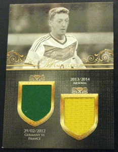 2015 Futera Unique Mesut Ozil Memostars # 26/27 Dual Patches Game Jersey #MD09 - Picture 1 of 4