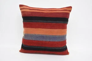 Kilim Pillow Covers, Personalized Gift, 24"x24" Red Pillow Cover, Throw Pillow - Picture 1 of 6