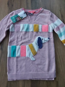 Joules Girls Geegee Intarsia Knit Jumper  - Pink dog 🐩 -  age 6yrs  - Picture 1 of 6