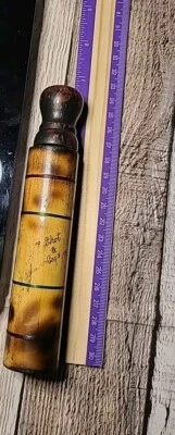 Bamboo /Wooden Bottle With Cork Stopper. Good For Holding Buttons Marbles Money - Image 1 of 4