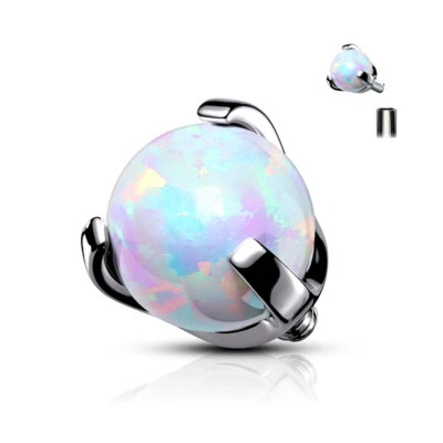 Набор когтевых опалов 316 л хирургическая сталь внутренняя резьба кожный анкер топы 14G и 16G - Изображение 1 из 4