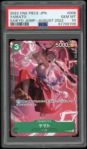 YAMATO 2022 ONE PIECE JAPAN #008 SAIKYO JUMP AUGUST 2022 PSA 10 - Picture 1 of 2
