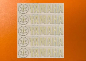 5 Stück Aufkleber für Yamaha goldene Farbe Spiegel Logo Decal Abzeichen 2" breit - Bild 1 von 1